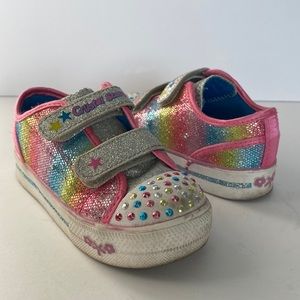 Sketchers Crystal Stars rainbow toddler sneakers